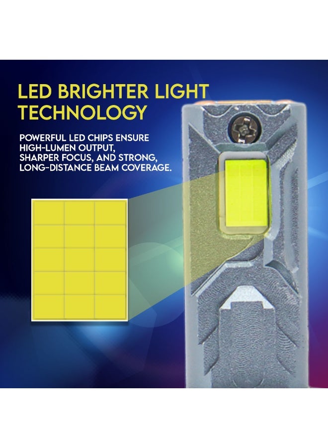 طقم لمبات ليد أمامية A150 عالية القوة 360 درجة (قطعتين) – H7 | 300 واط | شعاع أحادي | 6000 كلفن مع درايفر | ضمان دولي لمدة 6 أشهر - Image 2
